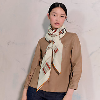 Châle 140 cashmere scarf Hermès Orange in Cashmere - 42756135